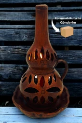 Fırınlanmış Toprak Şamdan Mumluk - 3