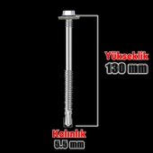 Trapez Çatı Vidası 5.5x130 mm Paket 100 ADET Matkap Uçlu Sac Akıllı Vida Çatı Panel Metal Ağaç Vidası - 2