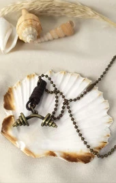 Dambıl Kolye Halter Spor Takı Erkek Kadın Takı Zincir Sarı Renk - 1