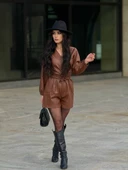 ZARA MODEL ŞARDONLU DERİ TULUM BELİ KUŞAKLI - 2