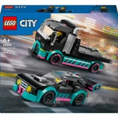 LEGO City 60406 Yarış Arabası ve Araba Taşıyıcı Kamyon (328 Parça) thumbnail 4