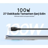 Baseus Şarj Akım Korumalı Ultra Hızlı 1.2Mt 100W Type-C Şarj Kablo Huawei Xiaomi Samsung Laptop Şarj - 2