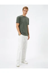 Basic Tişört Slim Fit Bisiklet Yaka Pamuklu thumbnail 1