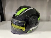 KASK MTS 625 WASP ÇENESİZ GÜNEŞ GÖZLÜKLÜ YEŞİL/SİYAH - 1