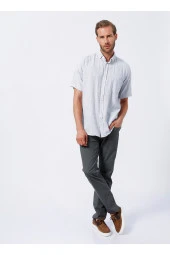 Kısa Kollu Gömlek, L, Gri thumbnail 2