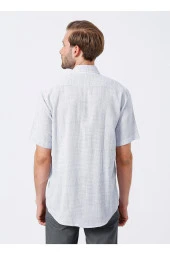 Kısa Kollu Gömlek, L, Gri thumbnail 4