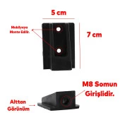 Mobilya Masa Baza Sehpa Gizli Montaj Ayağı Plastik Bağlantı Aparatı M8 Civatalı Tabanı 1 ADET thumbnail 3