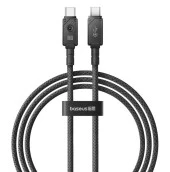 Baseus Led Işıklı E-Marker Çipli Unbreakable Kopmaz Kablo 1Mt Ultra Hızlı 100W Type-C Şarj Kablosu - 1