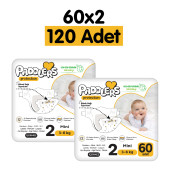 Paddlers Protection Bebek Bezi 2 Numara Mini 120 Adet (3-6 Kg) 2'li Jumbo Set - 1