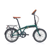Carraro Flexi Comfort 20 jant Katlanabilir Bisiklet (Mat Koyu Yeşil Parlak Siyah Bakır Yeşil) - 1