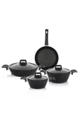 Schafer Savor Yanmaz Yapışmaz 7 Parça Siyah Tencere Seti thumbnail 2