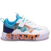 Vicco Bita 346F24Y128 Beyaz Mavi Ortopedik Erkek Çocuk Spor Ayakkabı - 2