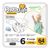 Paddlers Protection Bebek Bezi 6 Numara X-Large 64 Adet (15+Kg) 2'Li Jumbo Set thumbnail 1