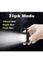 Mini Led Anahtarlık El Feneri Flash Mıknatıslı Su Geçirmez Şişe Açaçaklı - 7