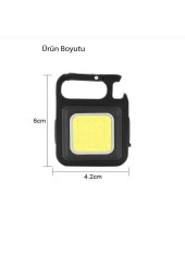 Mini Led Anahtarlık El Feneri Flash Mıknatıslı Su Geçirmez Şişe Açaçaklı - 8