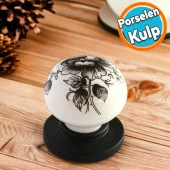 Porselen Düğme Kulplar Mobilya Mutfak Dolabı Çekmece Dolap Kapak Kulpu Kulbu Siyah thumbnail 1