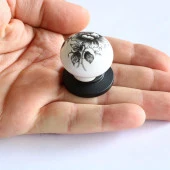 Porselen Düğme Kulplar Mobilya Mutfak Dolabı Çekmece Dolap Kapak Kulpu Kulbu Siyah thumbnail 4