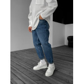 POISHOPS Lacivert Efektli Yıkamalı Boyfriend Jean - 4