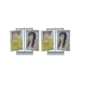 2 Adet 360° Derece Dönebilen 2 Li Fotoğraf Çerçevesi Defolu - 1