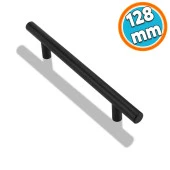 Mobilya Mutfak Çekmece Dolap Kapak Kulpu Kulbu 128 mm Mat Siyah Metal Kulp thumbnail 1