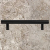 Mobilya Mutfak Çekmece Dolap Kapak Kulpu Kulbu 128 mm Mat Siyah Metal Kulp thumbnail 5