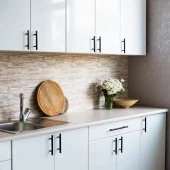 Mobilya Mutfak Çekmece Dolap Kapak Kulpu Kulbu 128 mm Mat Siyah Metal Kulp thumbnail 7