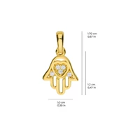 14 Ayar Fatma Ana Eli Altın Kolye Ucu 0,60 gr thumbnail 2