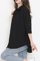 Çift Cepli Gömlek Siyah - 16656.1775. thumbnail 5