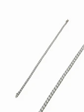 4.00 Carat Beyaz Altın Pırlanta Modeli Üst Kalite Suyolu Bileklik - 3