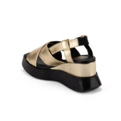 TwoEgoist Kadın Hakiki Deri Dolgu Topuklu Şık Sandalet - 6