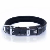 Doggie Konfor Kemik Desenli Deri Köpek Boyun Tasması Siyah 2x35-40 Cm Medium thumbnail 1