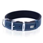 Doggie Konfor Pati Desenli Deri Köpek Boyun Tasması RoyalMavi 4x47-55 Cm Small thumbnail 2