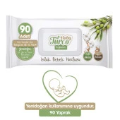 Baby Turco Islak Havlu Mendil Yenidoğan 90 Yaprak Doğadan Plastik Kapaklı Tekli Pk - 2