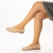 TwoEgoist Kadın Hakiki Deri Günlük Şık Klasik Loafer Babet Ayakkabı thumbnail 1