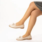 TwoEgoist Kadın Hakiki Deri Günlük Şık Klasik Loafer Ayakkabı - 1