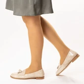 TwoEgoist Kadın Hakiki Deri Günlük Şık Klasik Loafer Ayakkabı - 3