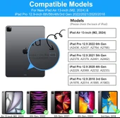 Apple iPad Pro 12.9 3. Nesil 4. Nesil Kılıf Kablosuz Dönebilen Klavyeli Case Keyboard - 8