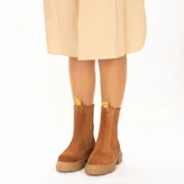 TwoEgoist Kadın Hakiki Süet Deri Kalın Tabanlı Postal Bot - Chelsea thumbnail 8