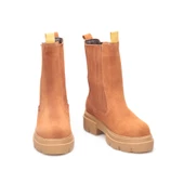 TwoEgoist Kadın Hakiki Süet Deri Kalın Tabanlı Postal Bot - Chelsea thumbnail 12