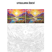 Sayılarla Boyama Soyut Tablolar Hayal Dünyası (10 Farklı Süper TABLO) thumbnail 4