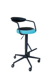 gizmo mobilya Döner Tekerlekli Turkuaz Çalışma Taburesi - 1