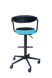 gizmo mobilya Döner Tekerlekli Turkuaz Çalışma Taburesi - 2