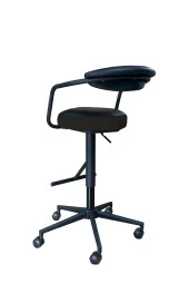 gizmo mobilya Döner Tekerlekli Siyah Çalışma Taburesi - 3