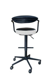 gizmo mobilya Döner Tekerlekli Beyaz Çalışma Taburesi - 2