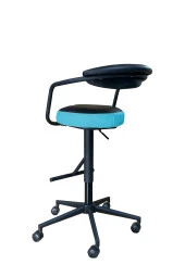 gizmo mobilya Döner Tekerlekli Turkuaz Çalışma Taburesi - 3