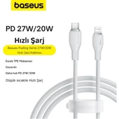Baseus Süper Hızlı 1.2Mt 20W Type-C to İphone Şarj Kablosu, Akım ve Isı Korumalı, Esnek Kopmaz Bozulmaz Kablo - 7