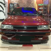 Toyota Corolla 1987-1992 Fındık Kasa Uyumlu Üniversal Laguna Lip Esnek Ön Lip 2 Parça Tampon Altı Dil Karlık Ön Ek - 1