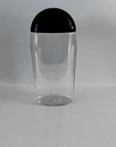 150ml Şeffaf Plastik Şampuan Şişesi, Siyah Kapak, Seyehat Şişesi, Kozmetik Şişe, Boş Şişe, 25 Adet - 1