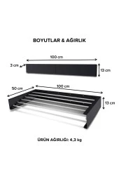 Urban Nouk Belize Çamaşır Kurutma Askısı - Duvara Monte Kurutmalık - 100 cm - 8