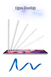 iPad Air 5. Nesil Uyumlu Pencil USB-C Avuç İçi Red Eğim Özellikli Bluetooth Bağlantılı Stylus Kalem - 3
